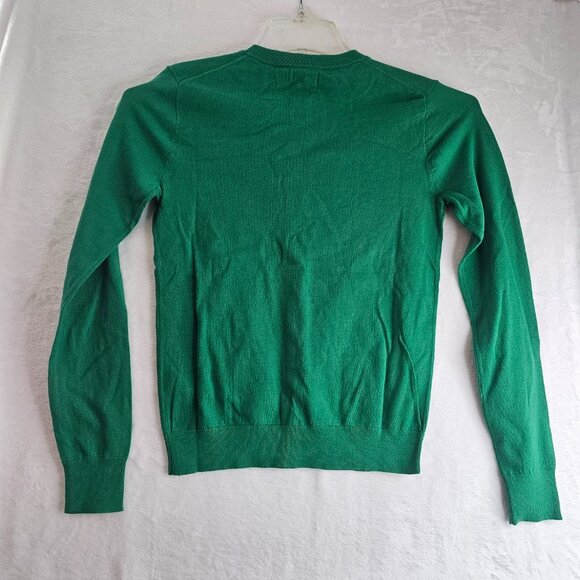 J. Crew Women Classic Cardigan Green XXS Button Up Sweater Cotton E5957 Solid - Picture 2 of 11